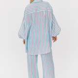 LILLIAN SHIRT - MINT STRIPED