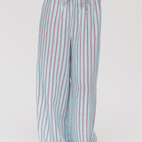 CORFU PANTS - MINT, RED PINSTRIPE