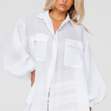 LILLIAN SHIRT - WHITE RAMIE