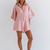 RAE PLAYSUIT - PEACH