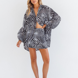 LILLIAN SHIRT - ZEBRA PRINT