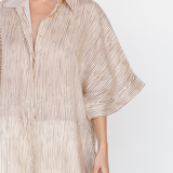 RAE PLAYSUIT - CINNAMON STRIPE