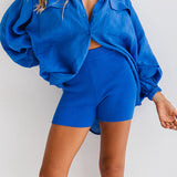 SPRINTER SHORTS - KNIT COBALT BLUE