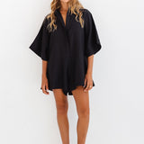 RAE PLAYSUIT - BLACK