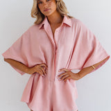 RAE PLAYSUIT - PEACH