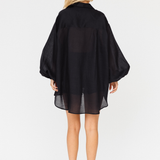 LILLIAN SHIRT - BLACK RAMIE