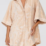 RAE PLAYSUIT - CHAMPAGNE TERRY