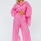 CORFU PANTS - ELECTRIC BLUSH
