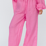 CORFU PANTS - ELECTRIC BLUSH