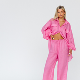 CORFU PANTS - ELECTRIC BLUSH