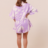 RAE PLAYSUIT - LILAC SWIRL