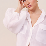 LILLIAN SHIRT - WHITE RAMIE