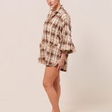CAPRESE PLAYSUIT - BISCOTTI PLAID