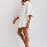 RAE PLAYSUIT - WHITE DENIM