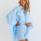 SPRINTER SHORTS - KNIT TROPICOLA BLUE
