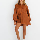 LILLIAN SHIRT - CHAI
