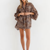 LILLIAN SHIRT - LEOPARD PRINT