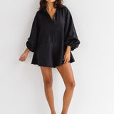 CAPRESE PLAYSUIT - BLACK