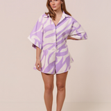 RAE PLAYSUIT - LILAC SWIRL