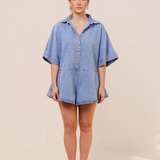 DENIM RAE - VINTAGE MID BLUE PLAYSUIT
